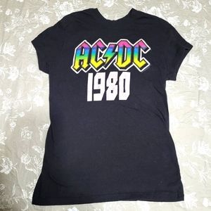 T-shirt ACDC 1980. Rockware XL. Black with neon/gray.